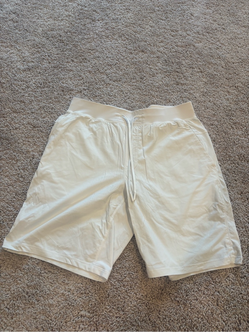 lululemon athletica Men's White Athletic Drawstring Shorts